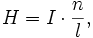 H = I \cdot \frac{n}{l},