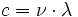 c = \nu \cdot \lambda